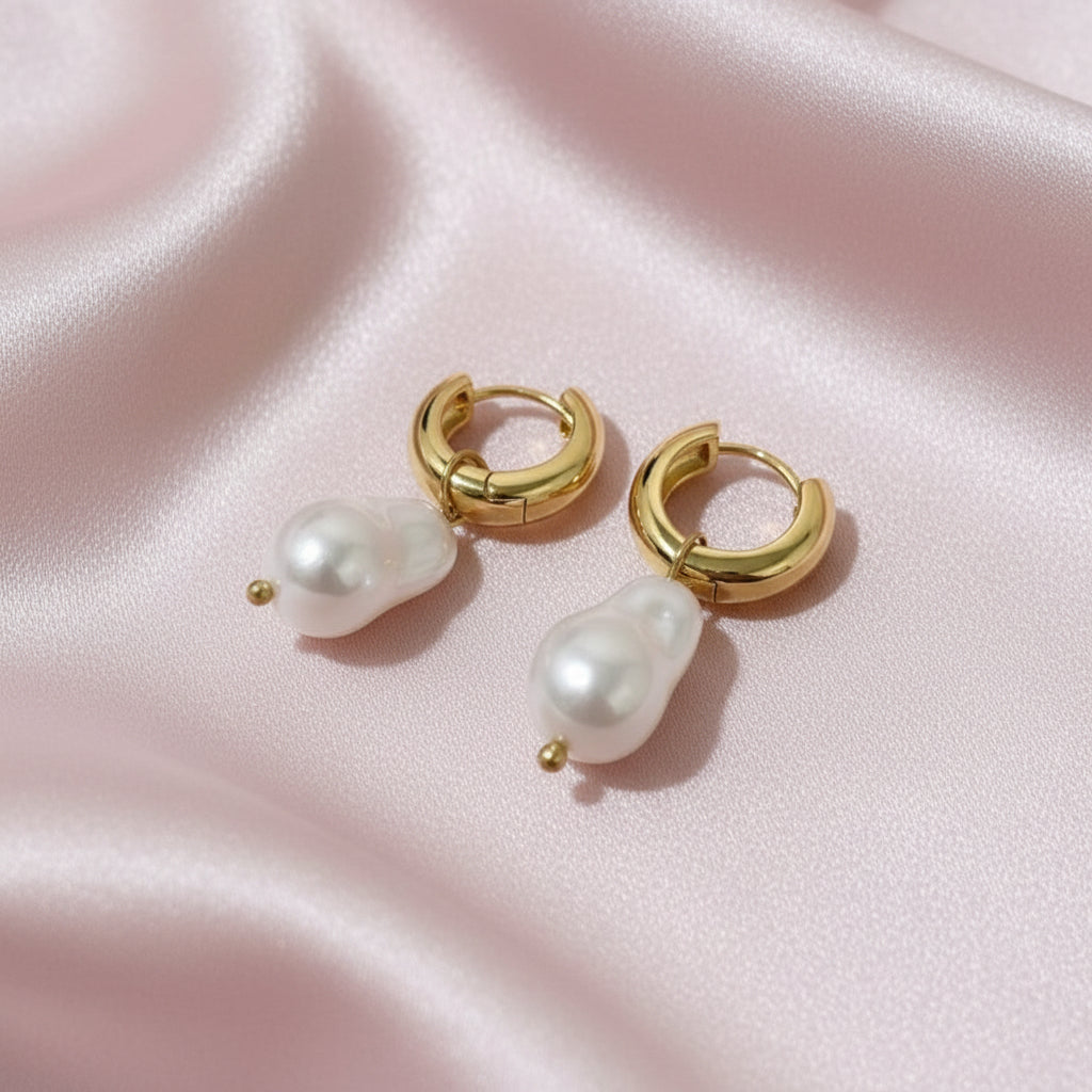 Arracadas Perla Barroca Chica