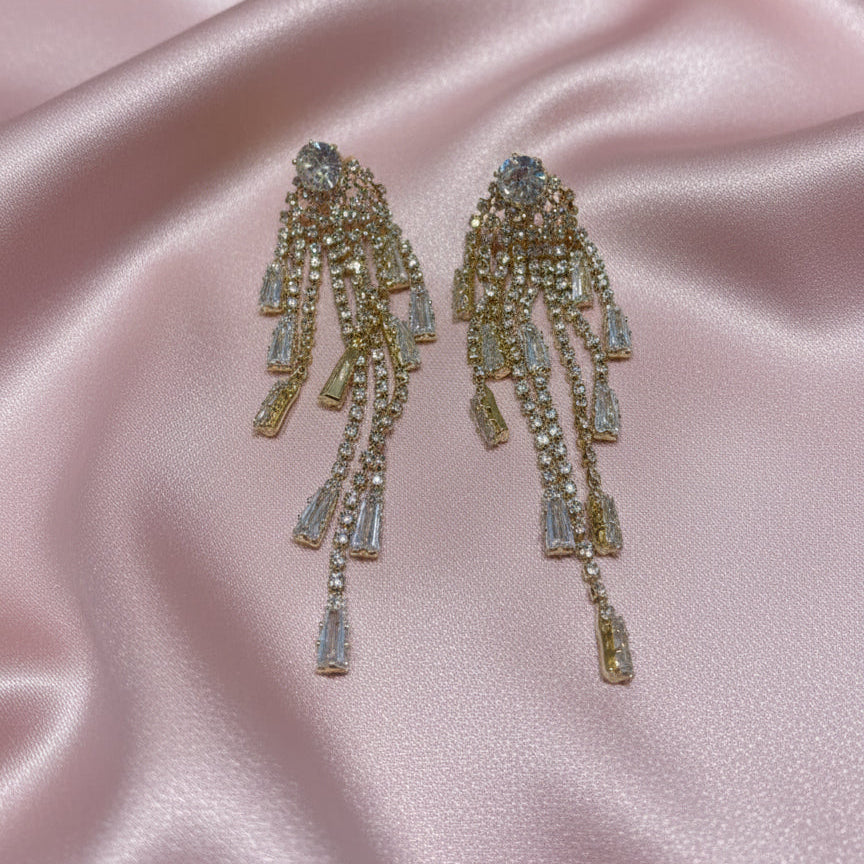 Aretes Cascada Zirconias