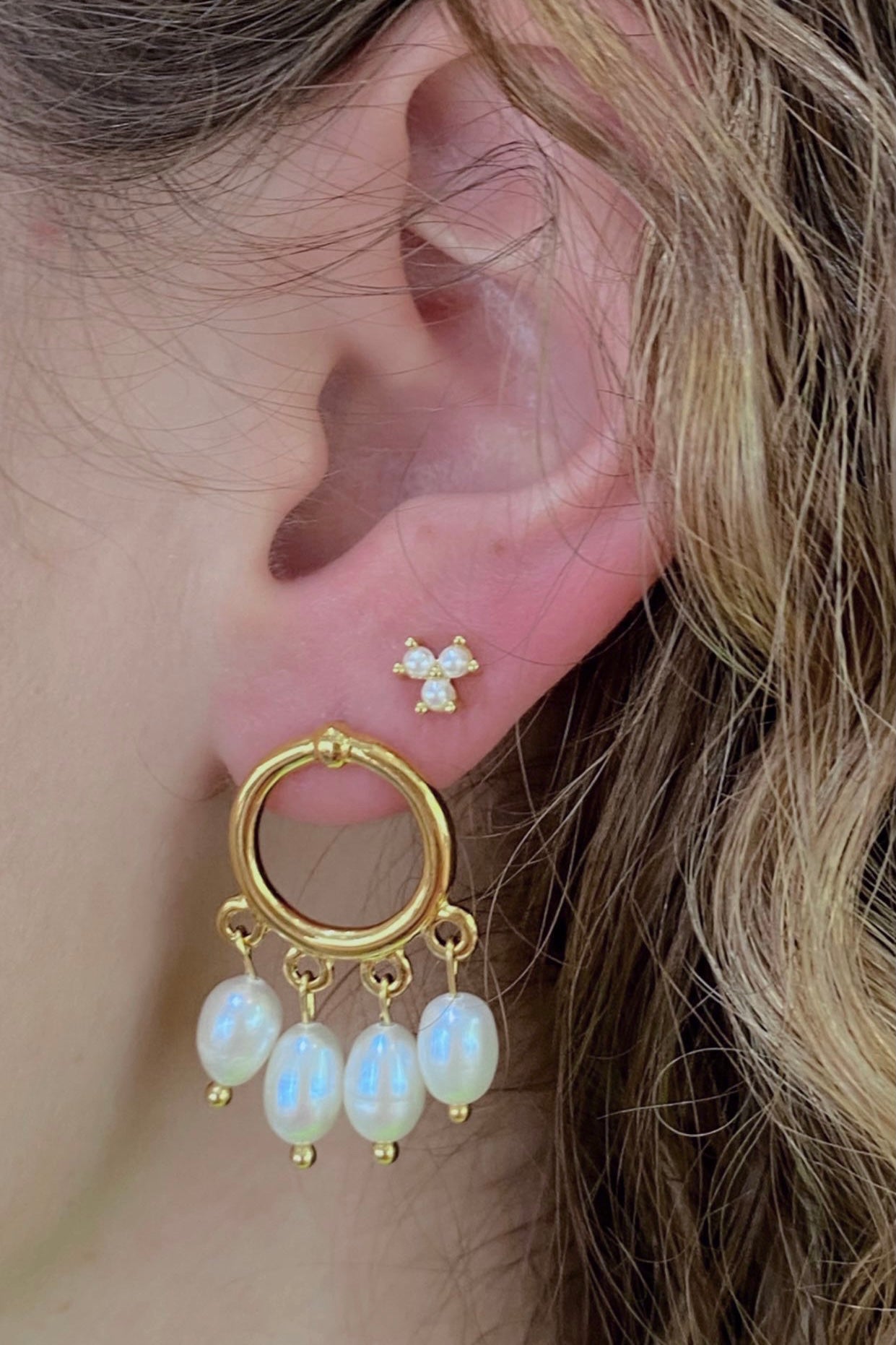 Aretes Perlas