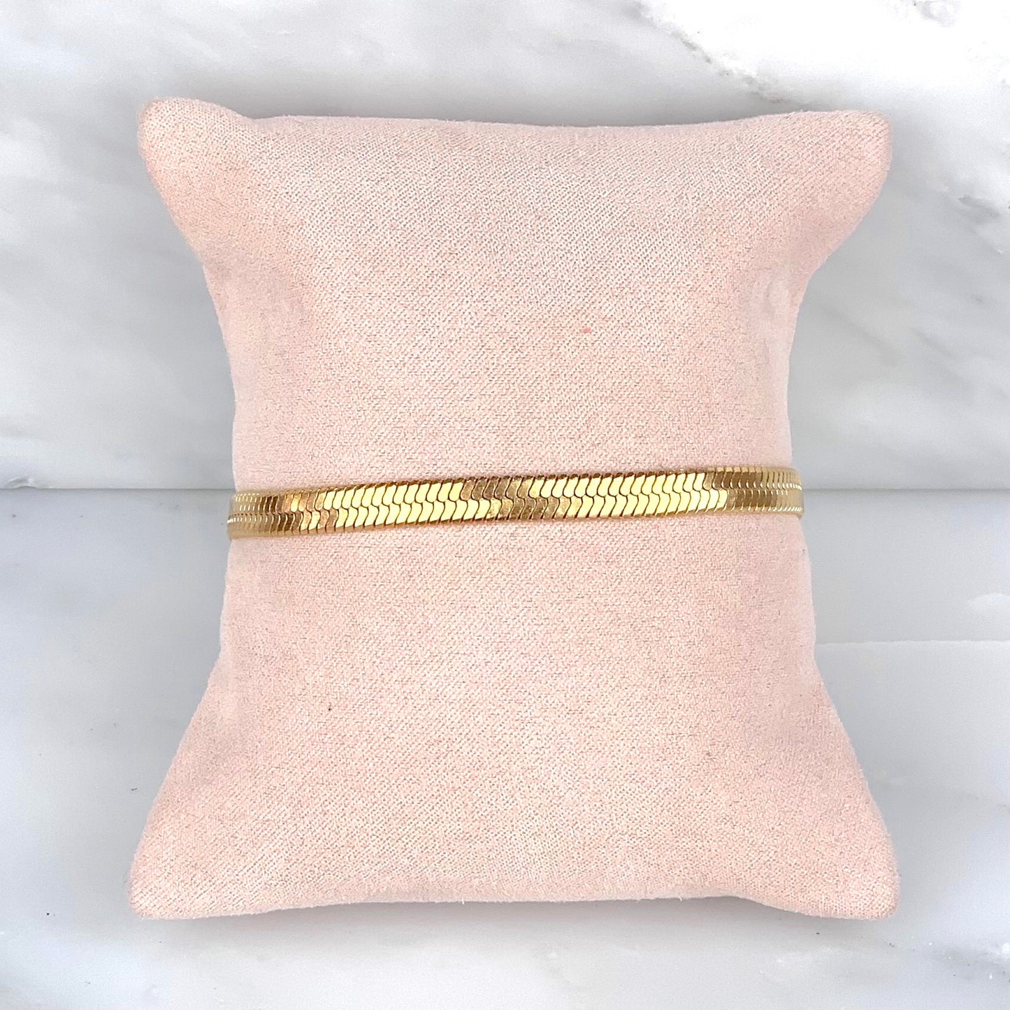 Pulsera Cadena Planchada Dorada