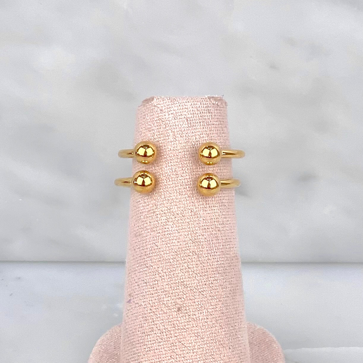 Anillo Esferas Dorado