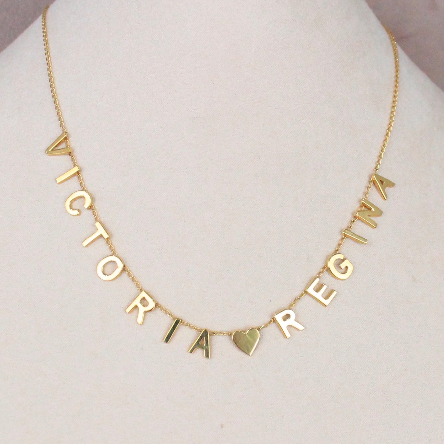 Collar Personalizado letras soldadas