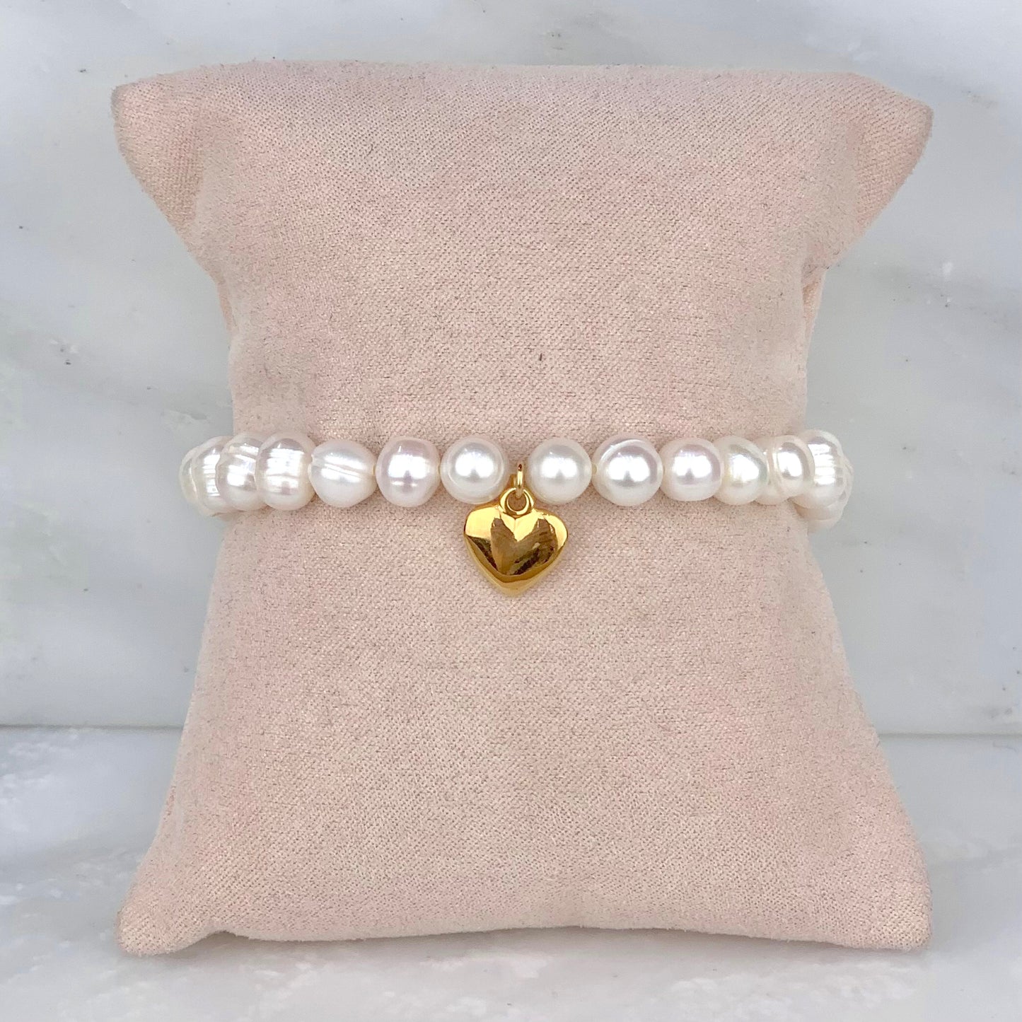 Pulsera Perlas Corazon