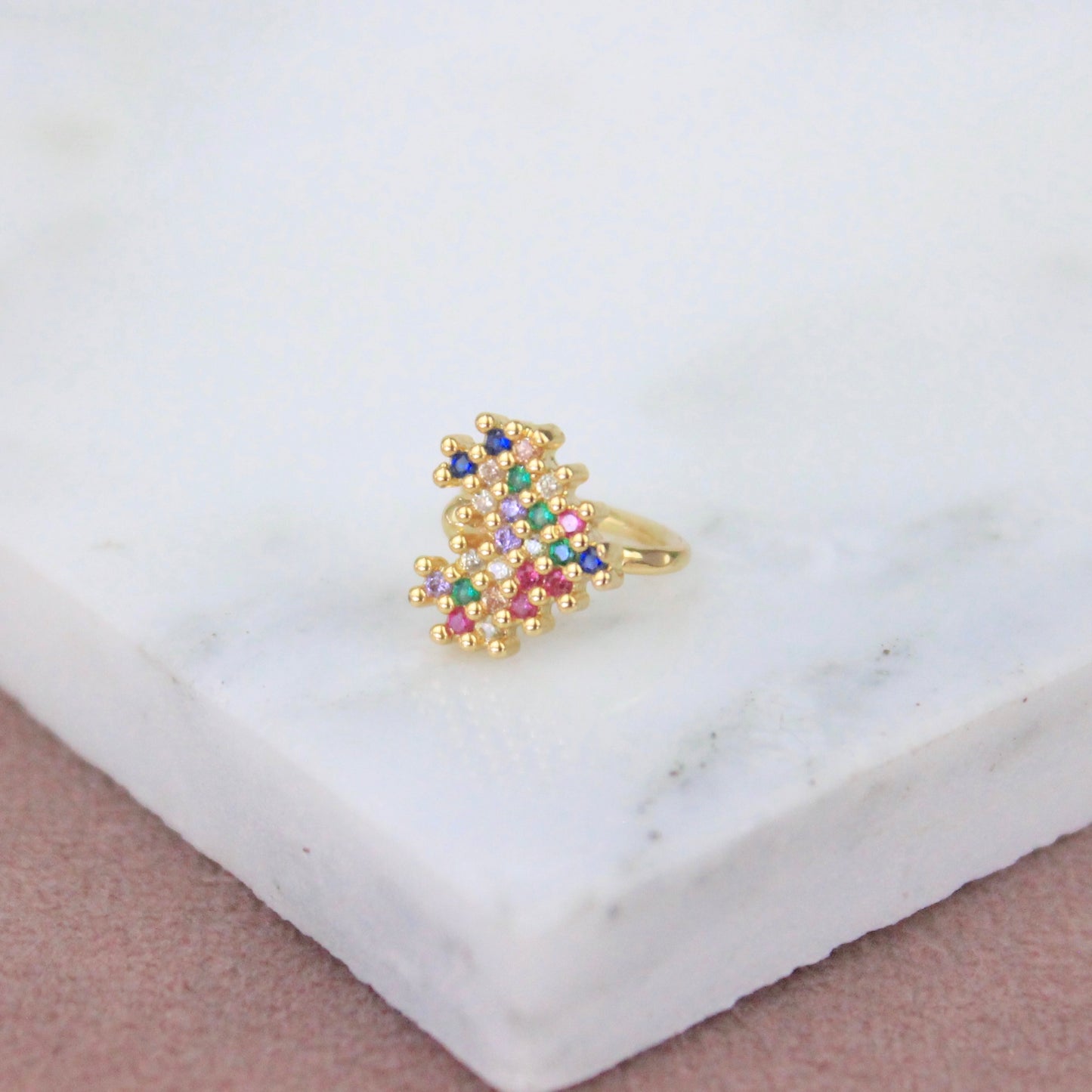 Earcuff Corazón multicolor
