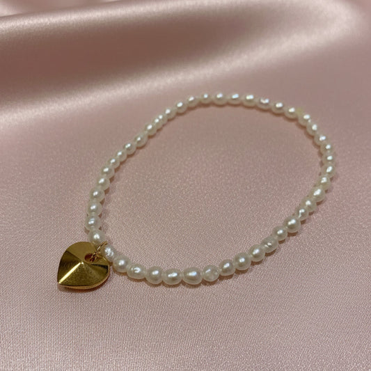 Pulsera Perlas con Corazón