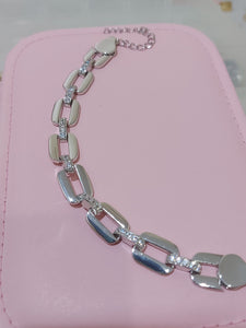 Pulsera Plateada Chunky Eslabones