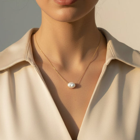Collar con Perla Barroca