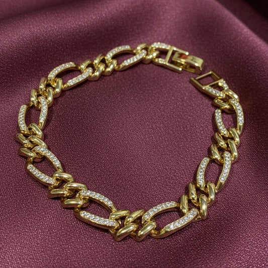 Pulsera Eslabones con Zirconias