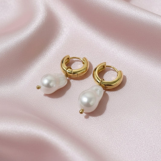 Arracadas Perla Barroca Chica