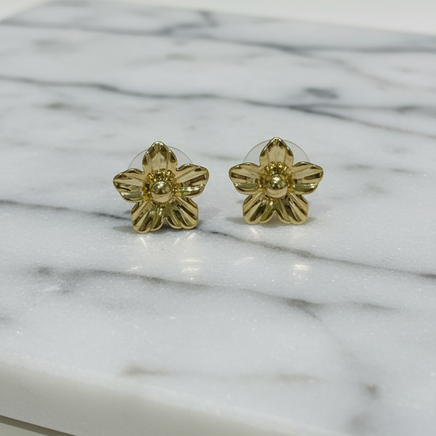Aretes Flor dorada