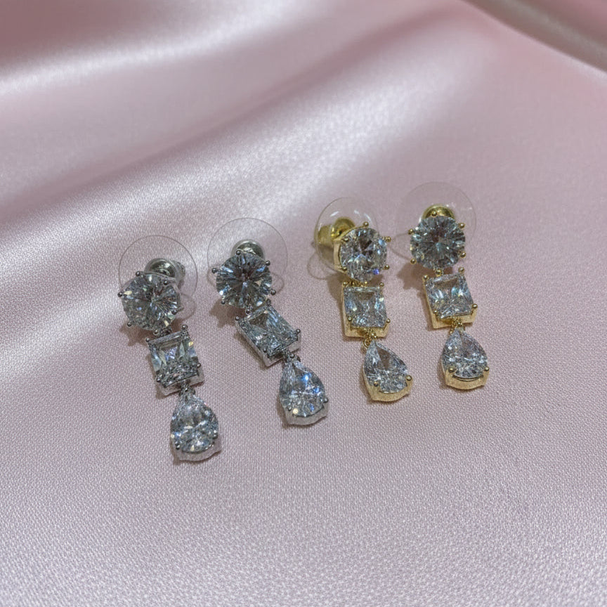 Aretes Tiras de Zirconias