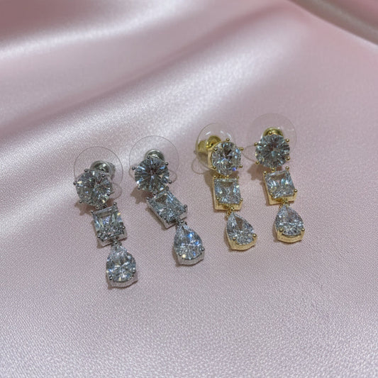 Aretes Tiras de Zirconias