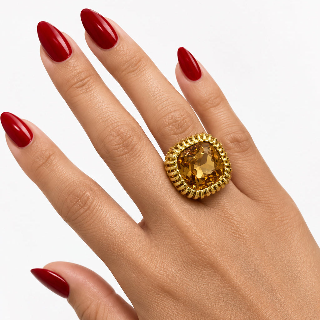 Anillo Bold Piedra Café