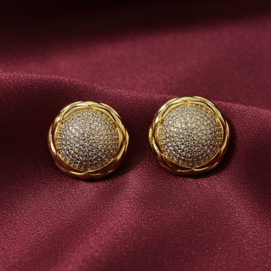 Aretes Botón Zirconias