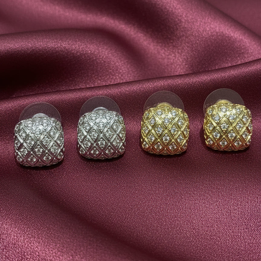 Aretes Cuadro con Zirconias