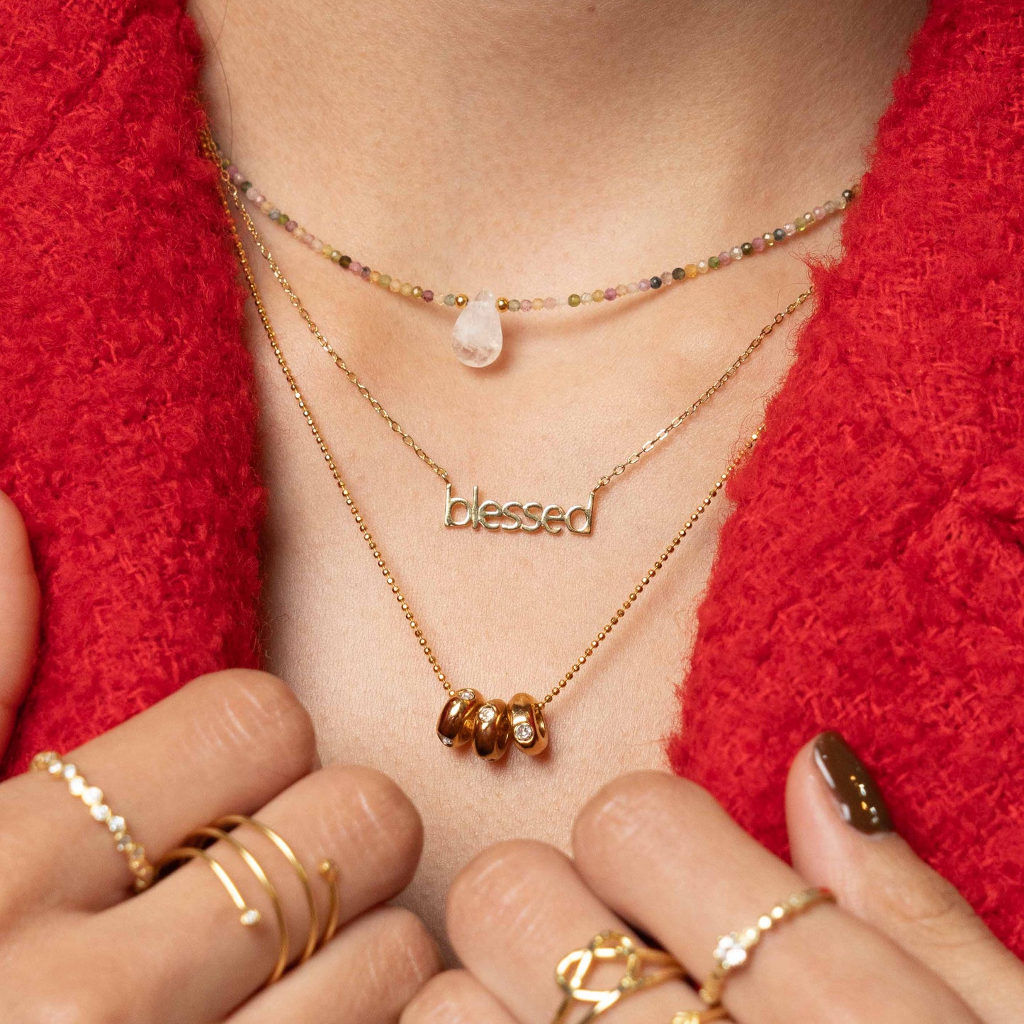 Collar Aros con Zirconias