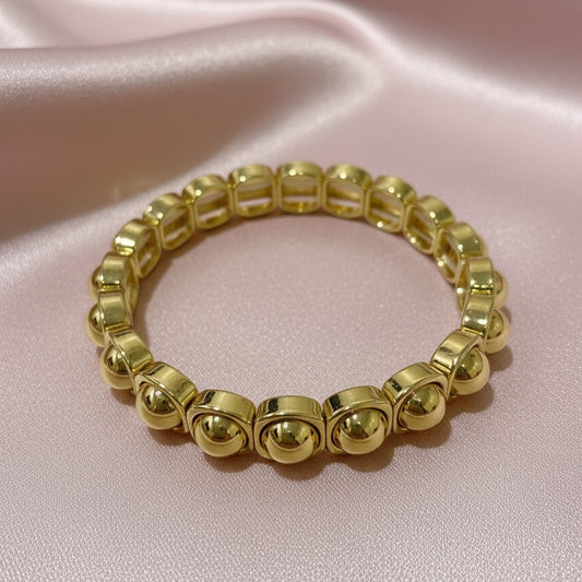 Pulsera Esferas Doradas