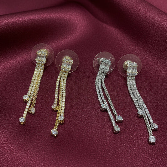 Aretes Tiras Zirconias
