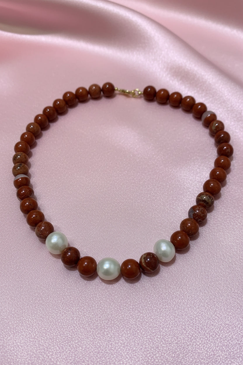 Collar con piedras y Perlas