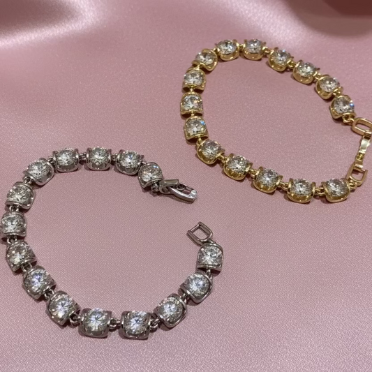 Pulsera Zirconias Cuadradas