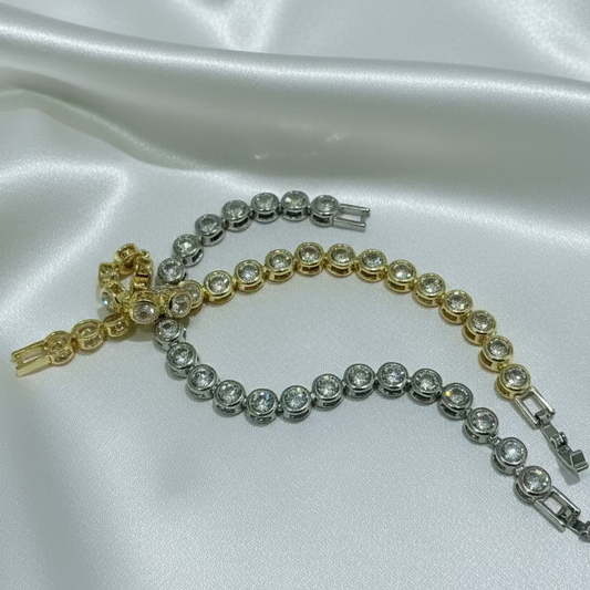 Pulsera Zirconias Redondas