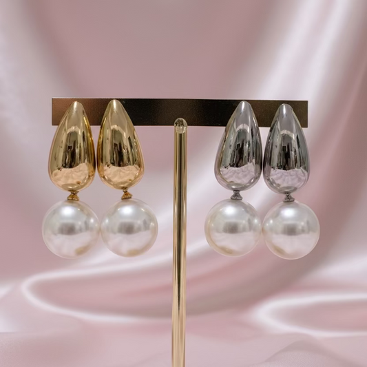 Aretes Perla Redonda