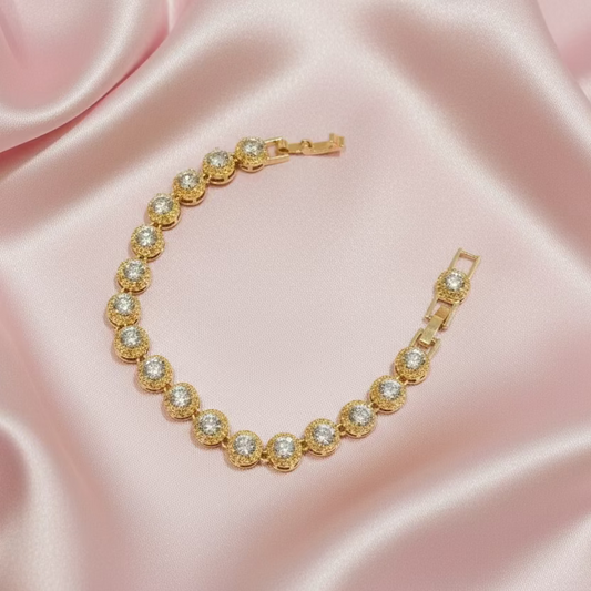 Pulsera Zirconias Redondas