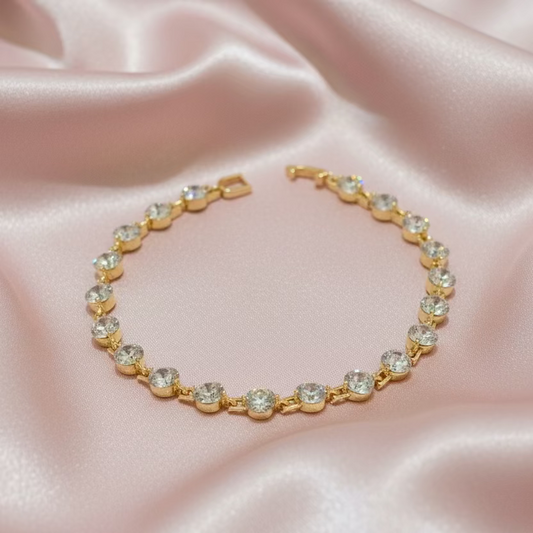 Pulsera Zirconias Redondas