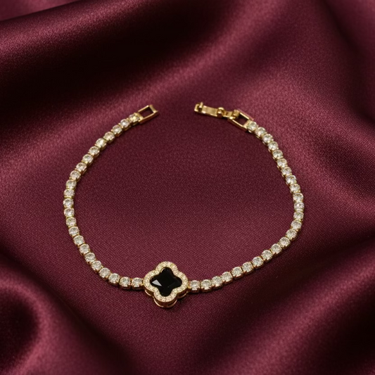 Pulsera Flor Negra