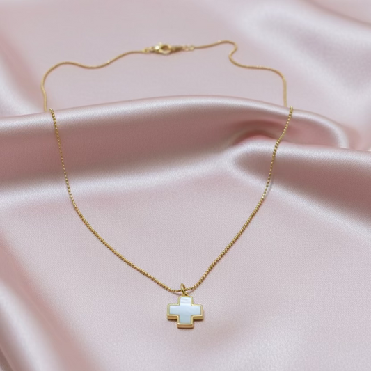 Collar Cruz Madre Perla