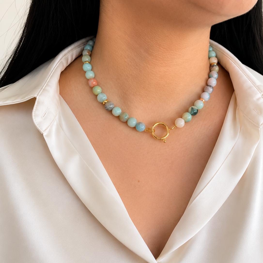 Collar Piedras Amazonita