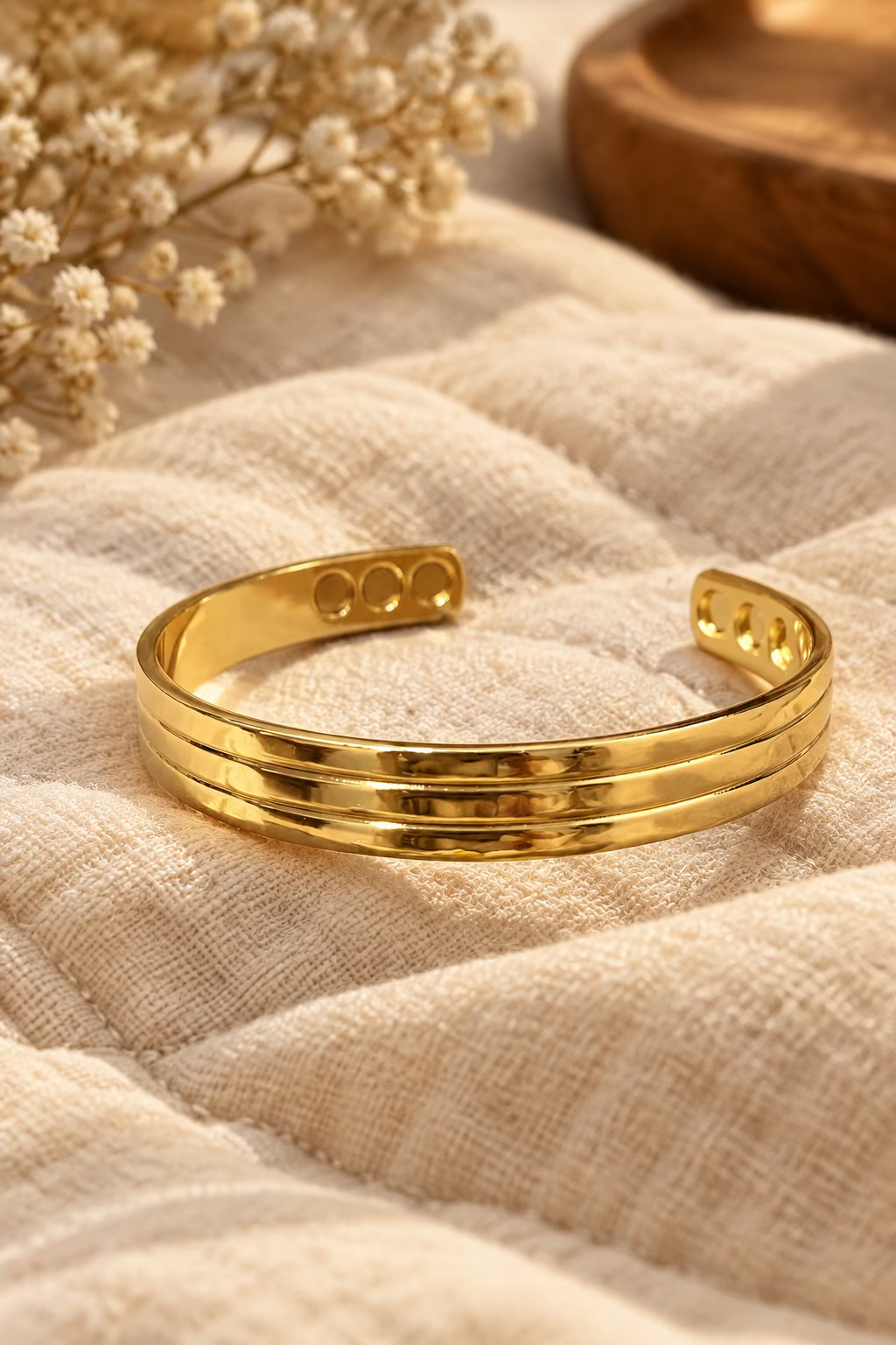 Brazalete Triple Dorado