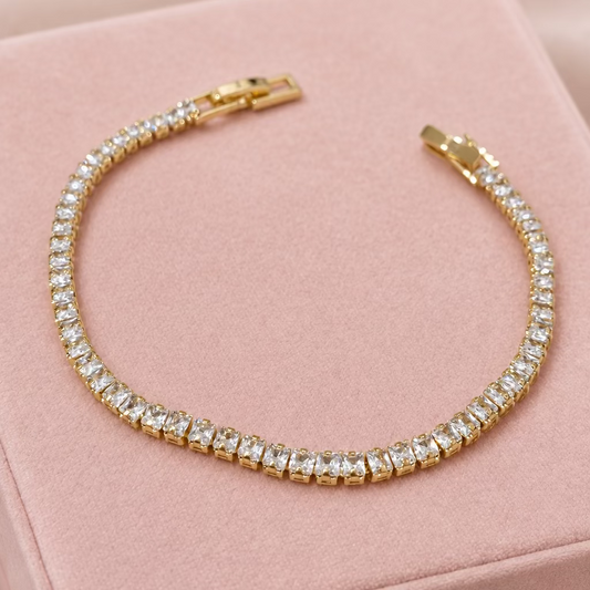 Pulsera Zirconias Alargadas