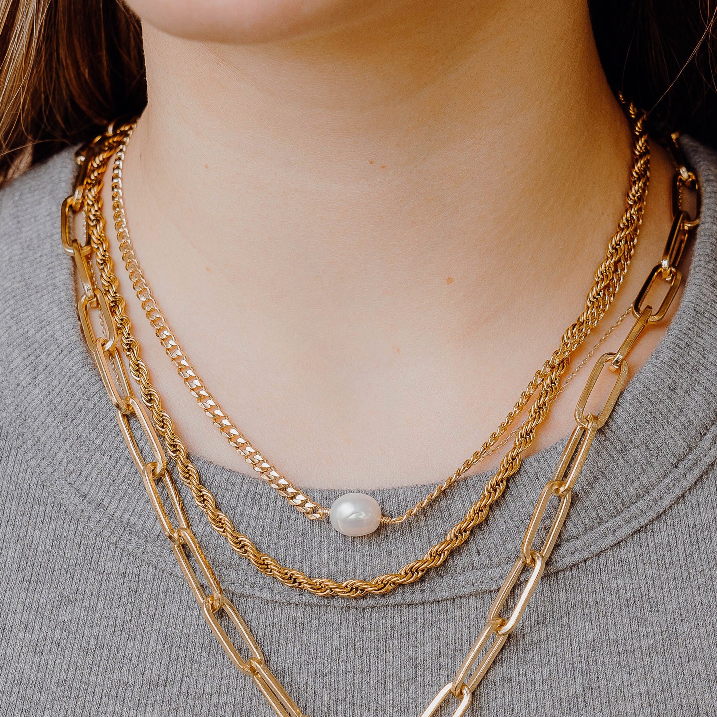 Collar Bardada y Perla