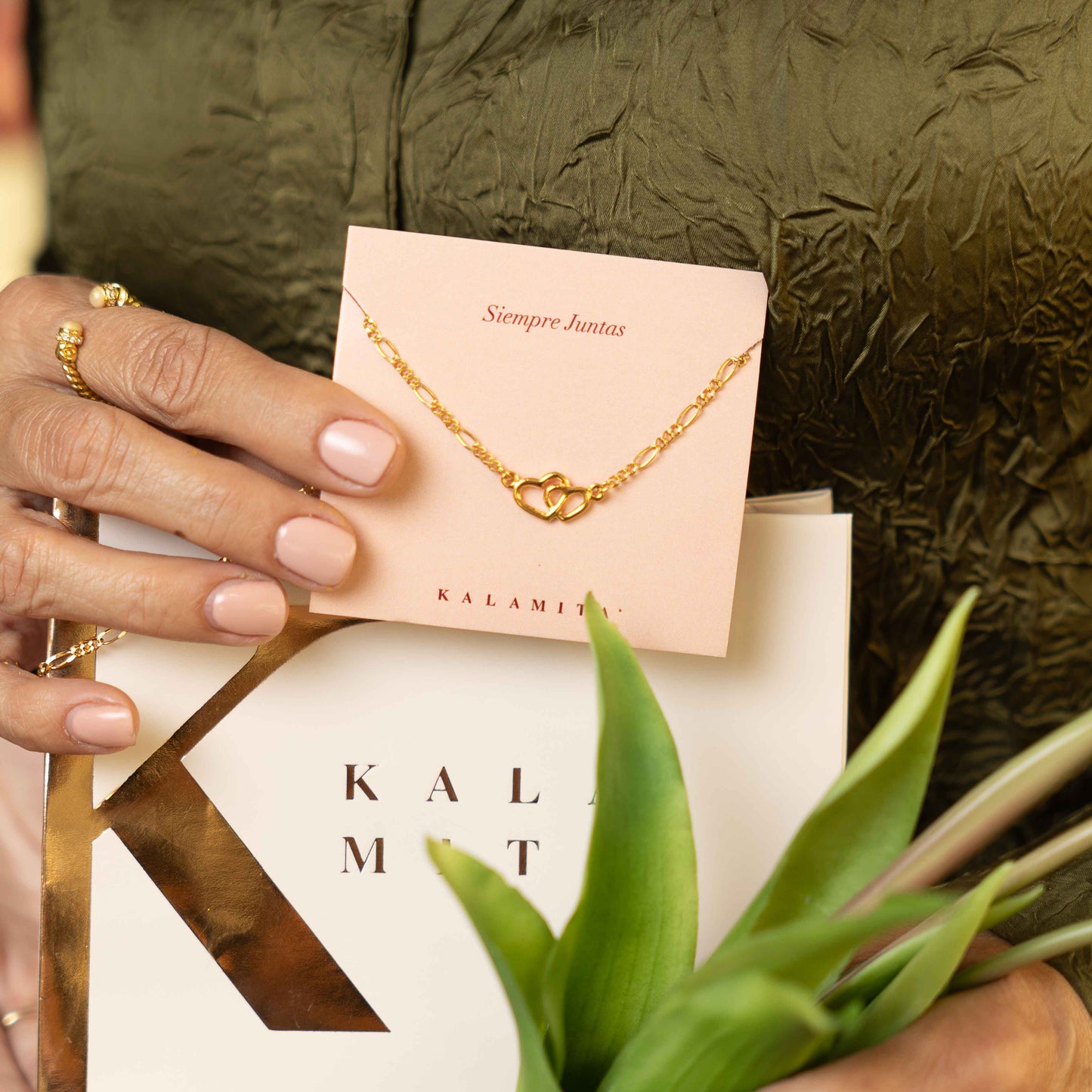 Collar Doble Corazon Cartier