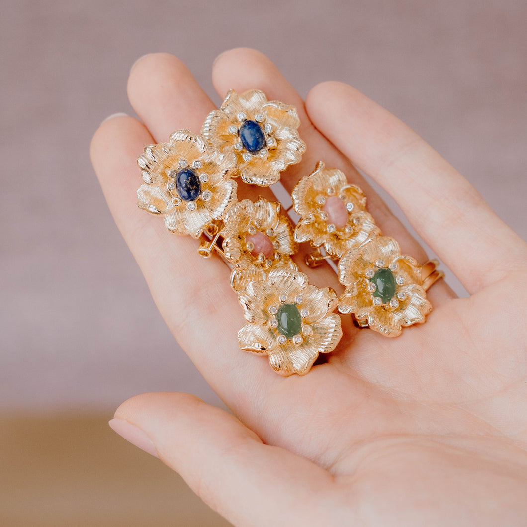 Aretes Flor Colores