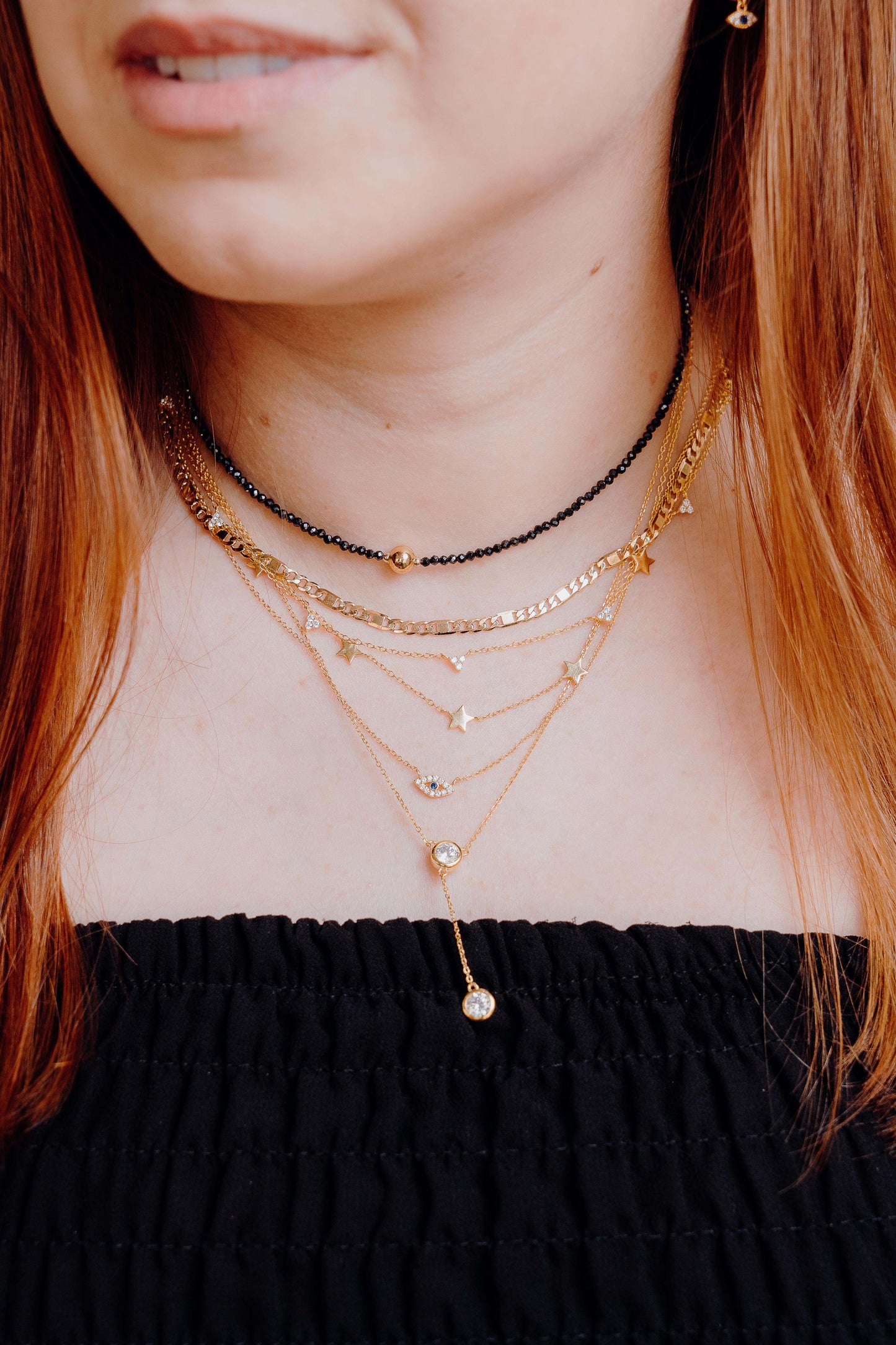 Choker Cinco Estrellas Dorado