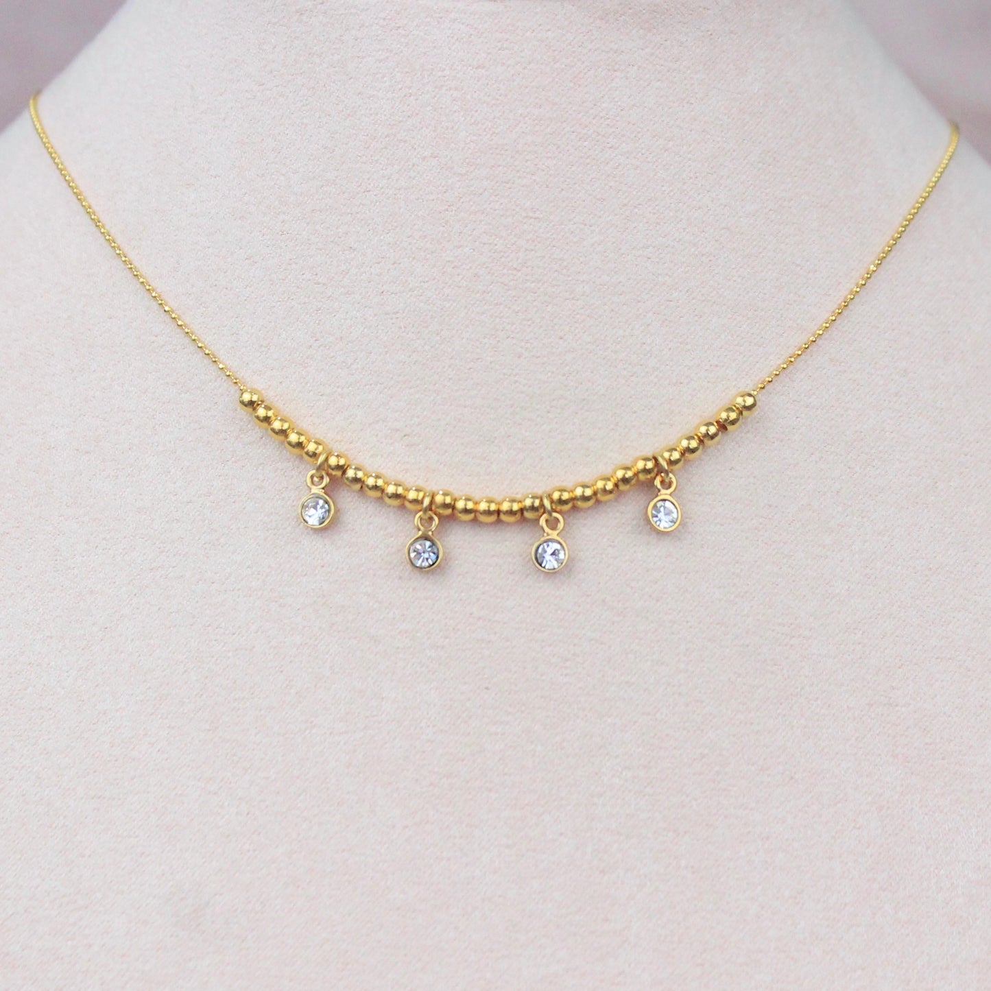 Collar Esferas y Zirconias