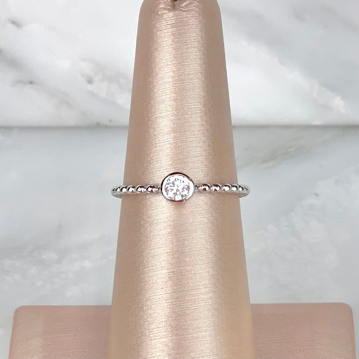 Anillo Zirconia Plateado