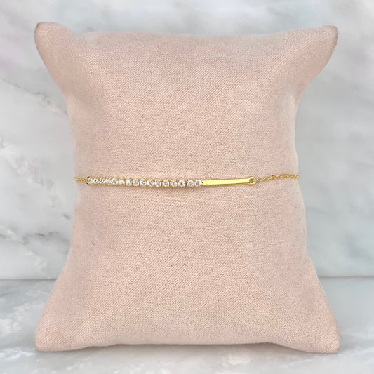 Pulsera Zirconias Dorada