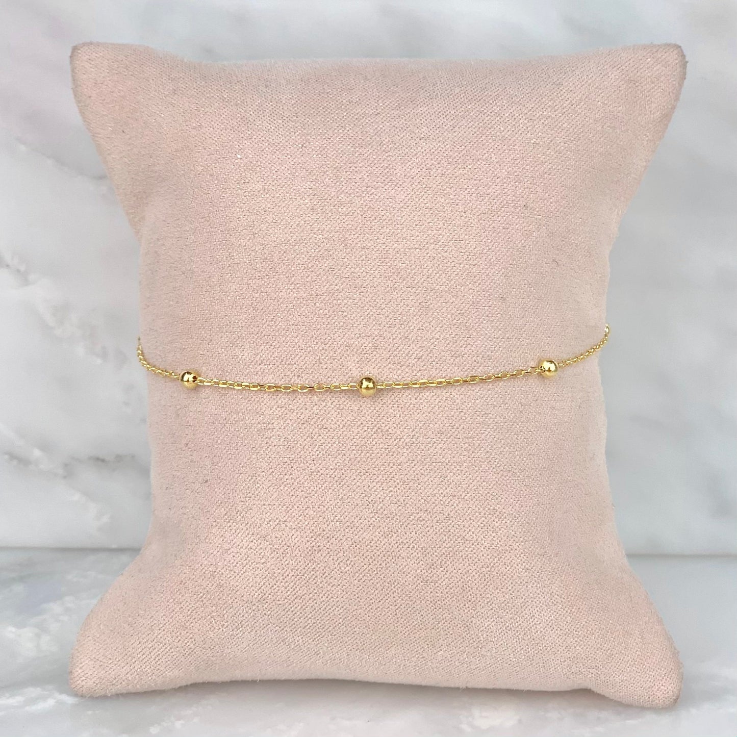 Tobillera Bolitas Dorada