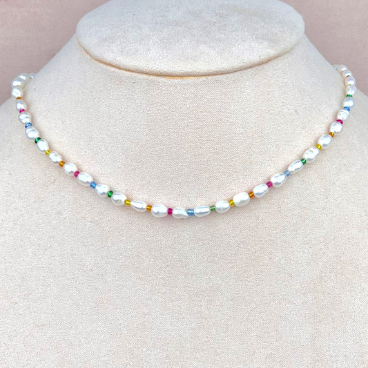 Choker Perlas Multicolor