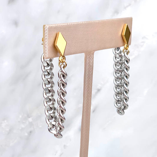 Aretes Rombo Cadena