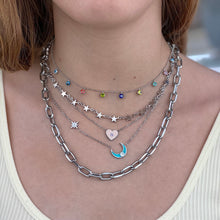 Cargar imagen en el visor de la galería, Collar Eslabones Plateado
