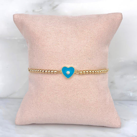 Pulsera Corazón Turquesa