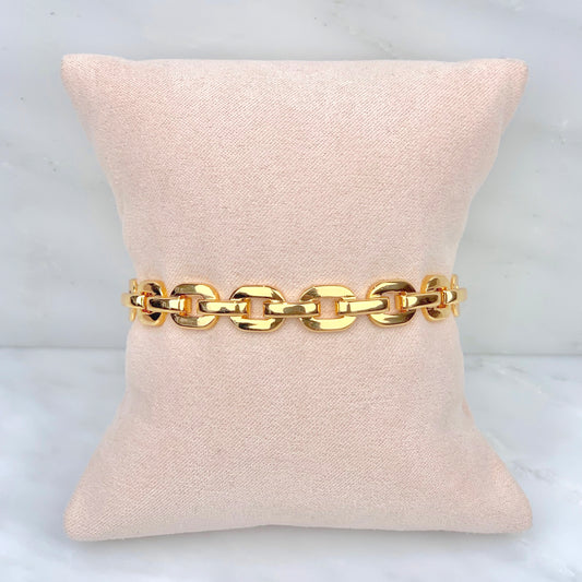 Brazalete Eslabones Dorado