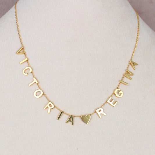 Collar Personalizado letras soldadas