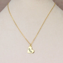 Cargar imagen en el visor de la galería, Collar Personalizado Corazón grabado
