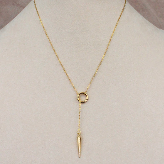Lariat Círculo y Pico dorado