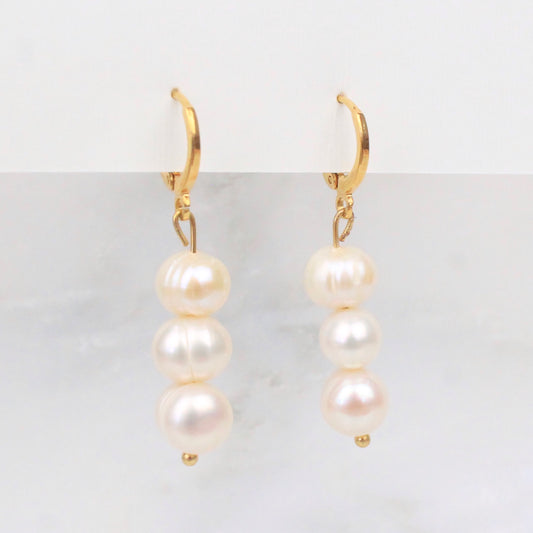 Aretes Tres Perlas